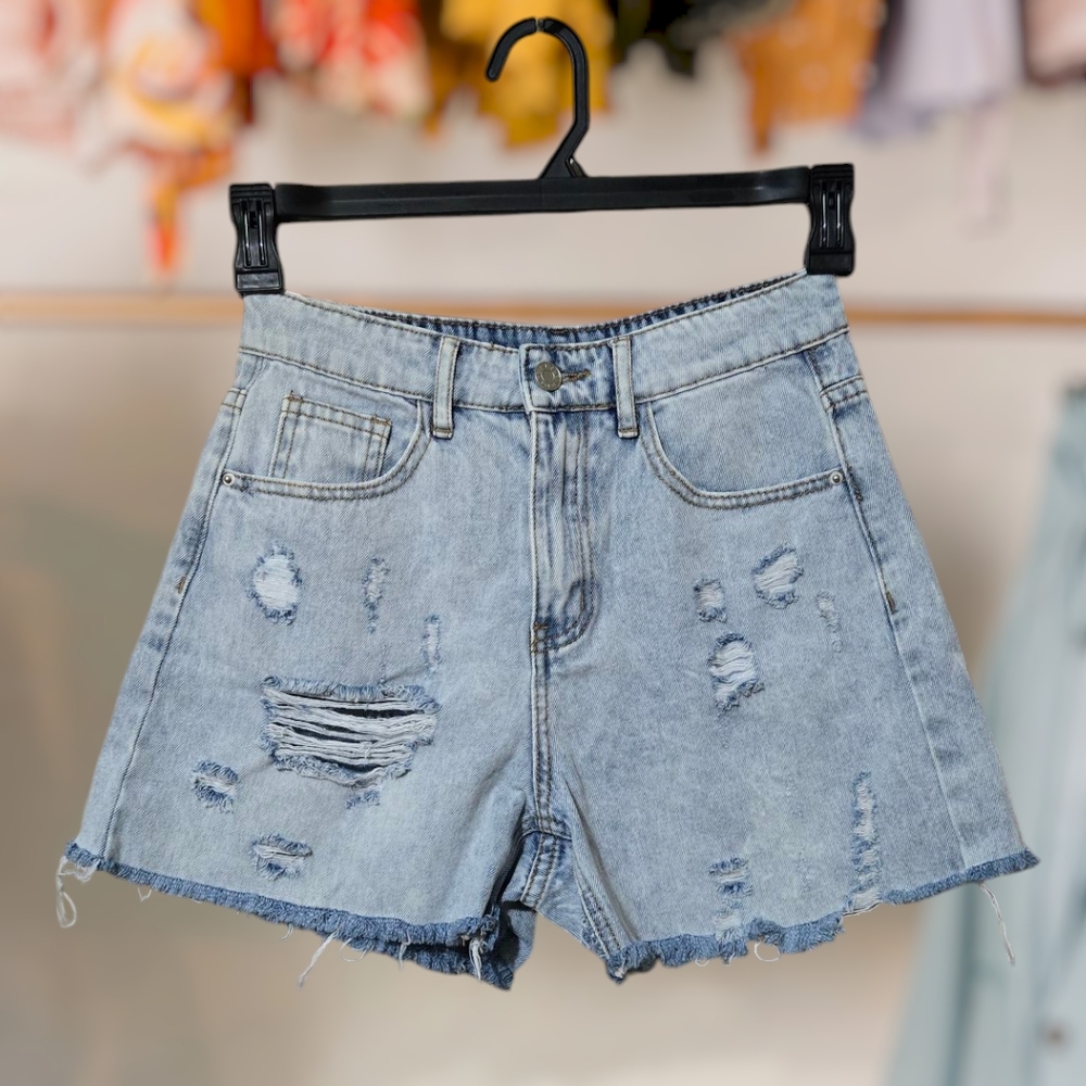 Distressed Denim Women's Shorts